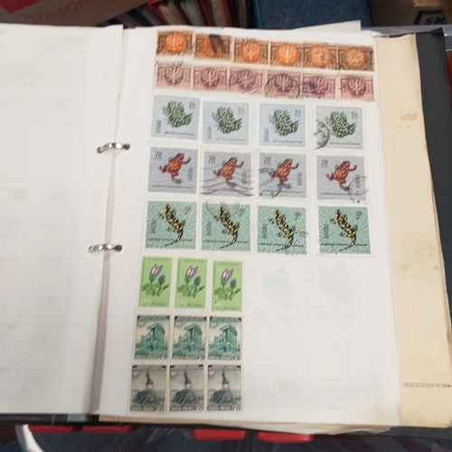 39 - Large box of 14 albums countries include, Norway, Poland, Mexico, Portugal, Russia, Malta, Spain and... 