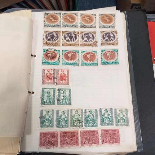 39 - Large box of 14 albums countries include, Norway, Poland, Mexico, Portugal, Russia, Malta, Spain and... 