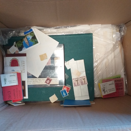 40 - Large Glory box of albums mainly collections of countries on album pages, stamps loose in packets an... 