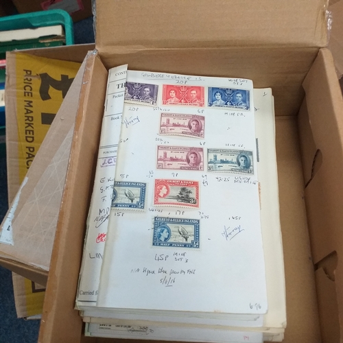 46 - Small box containing 28 x club book remainders mainly commonwealth but some foreign.  Ideal for the ... 