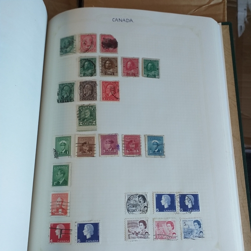 56 - Box of albums/stockbooks (Irreland in 16 pages stock book, World in 32 page stock book,, world in gr... 