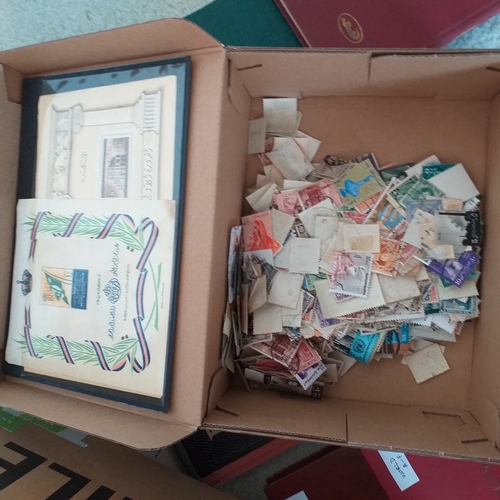 59 - Box of World (non-Commonwealth).  Sorted by country in stock books, cards and boxes.