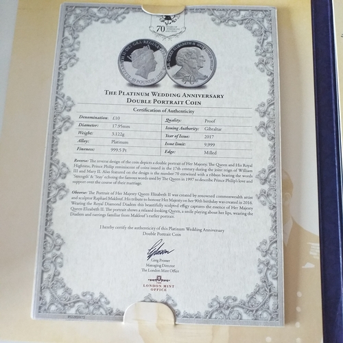 27 - The London Mint Platinum Wedding Anniversary Commemorative Coin set - 8 x Gibraltar Crowns (7 x gold... 