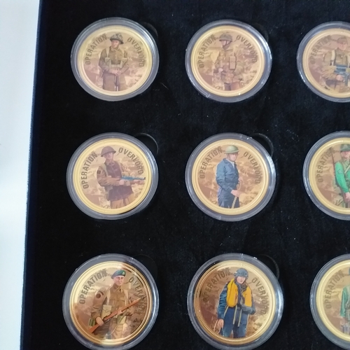 28 - Westminster Mint 'Operation Overlord' WW2 Forces Collection set of 12 Hand Illustrated Commemorative... 