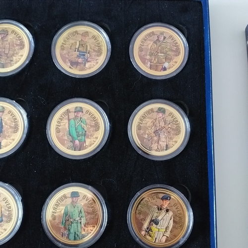 28 - Westminster Mint 'Operation Overlord' WW2 Forces Collection set of 12 Hand Illustrated Commemorative... 