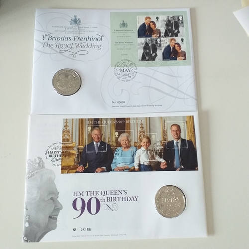 29 - 8 Royalty related PNC's - 1981 Charles & Di Crown, 2003 Queens 50th Anniv of Coronation 5, 2006 Aus... 