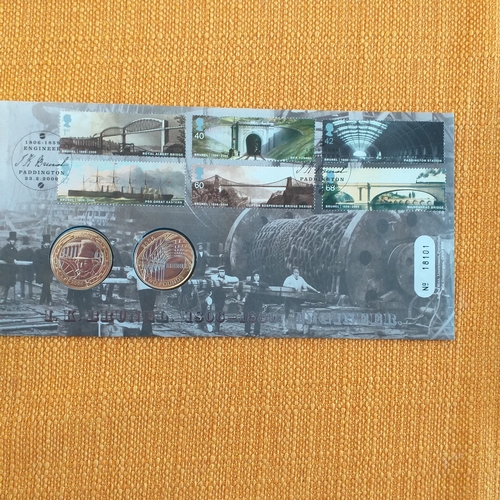 7 - GB Royal Mail/Mint PNC's - 2006, QE2 80th Birthday 5, Brunel 2 x 2, Victoria Cross 50p x 2