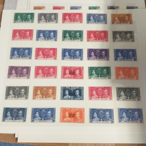 122 - 1937 Coronation Omnibus Issue - complete set of 202 stamps, all MNH (Cat 200)