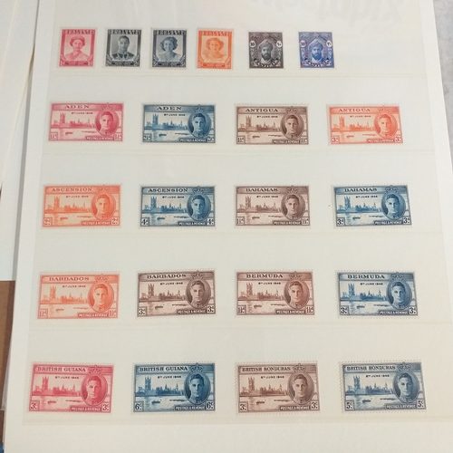 123 - 1946 Victory Omnibus Issue - Complete set of 164 stamps, all MNH (Cat 55)