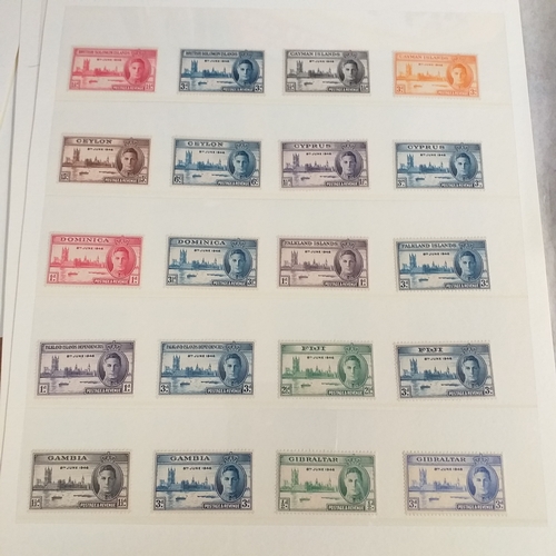 123 - 1946 Victory Omnibus Issue - Complete set of 164 stamps, all MNH (Cat 55)