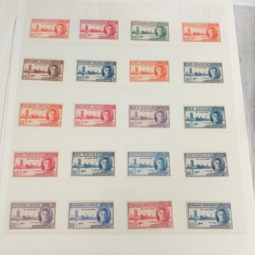 123 - 1946 Victory Omnibus Issue - Complete set of 164 stamps, all MNH (Cat 55)