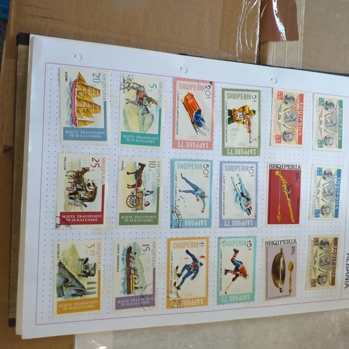 153 - Albania small collection on 13 album pages and 3 stock cards, mint / used with the odd set CTO stron... 