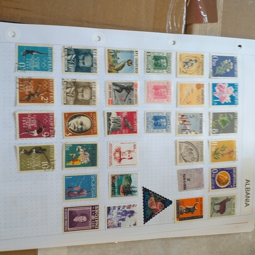 153 - Albania small collection on 13 album pages and 3 stock cards, mint / used with the odd set CTO stron... 