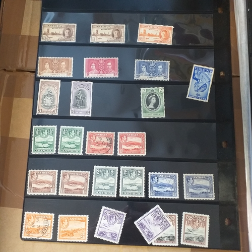 156 - Antigua (Barbuda) small collection from early to 2004 approx, mint and used, on 15+ stock cards / al... 