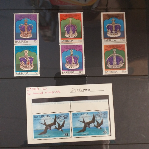 156 - Antigua (Barbuda) small collection from early to 2004 approx, mint and used, on 15+ stock cards / al... 