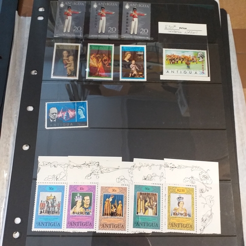 156 - Antigua (Barbuda) small collection from early to 2004 approx, mint and used, on 15+ stock cards / al... 