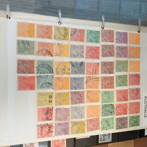 162 - Australia collection on Hagners stock cards and album pages housed in a 4 ring binder, includes page... 