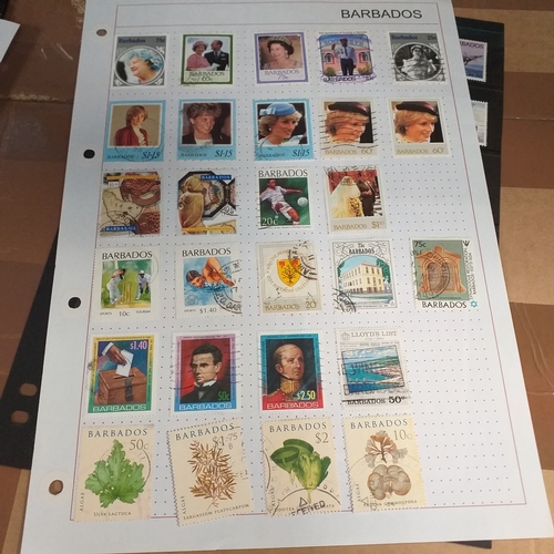 166 - Barbados collection on 25 album pages (3 Hagners) mint used collection from early to 2008 approx, st... 