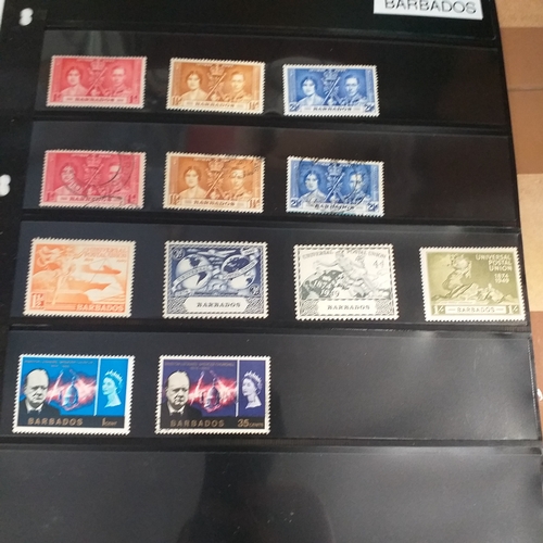 166 - Barbados collection on 25 album pages (3 Hagners) mint used collection from early to 2008 approx, st... 