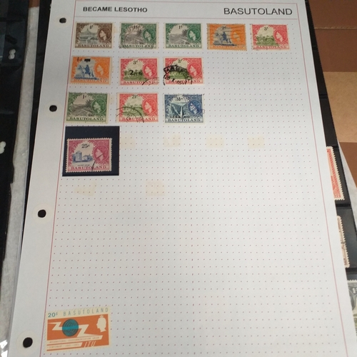 167 - Basutoland and Bechuanaland small collection mint and used on 3 Hagners and 2 album pages.