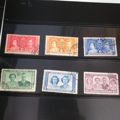167 - Basutoland and Bechuanaland small collection mint and used on 3 Hagners and 2 album pages.