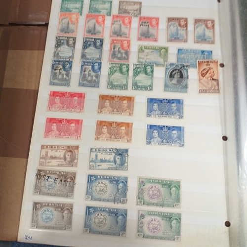 171 - Bermuda small collection on 15+ album pages / stock cards, mint and used, QV values to 1/-, KGVI val... 