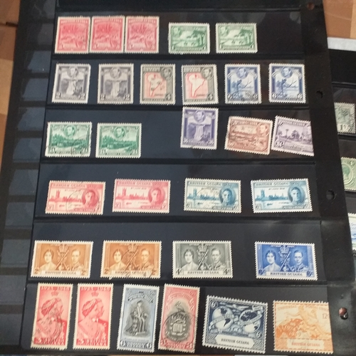 173 - British Guiana small collection from early, mint and used, on 5 stock cards/album pages.