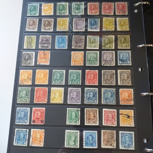 176 - Canada collection on Hagners and album pages housed in a 4 ring binder, mint and used collection, ho... 