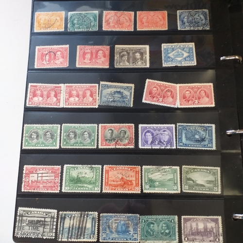 176 - Canada collection on Hagners and album pages housed in a 4 ring binder, mint and used collection, ho... 