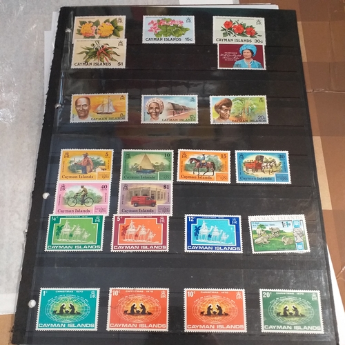 182 - Cayman Islands small collection on 13 album pages / stock cards from early with KG5 values to 1/- KG... 