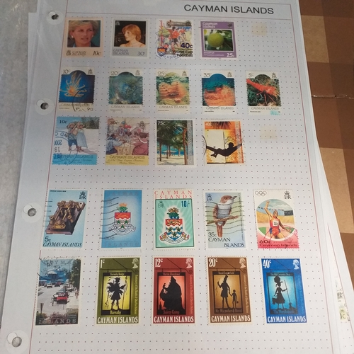 182 - Cayman Islands small collection on 13 album pages / stock cards from early with KG5 values to 1/- KG... 