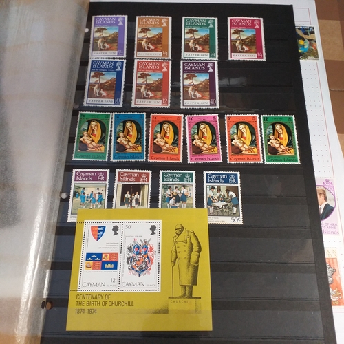 182 - Cayman Islands small collection on 13 album pages / stock cards from early with KG5 values to 1/- KG... 