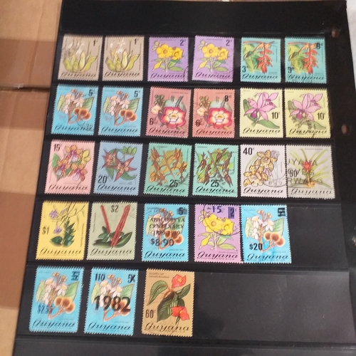 225 - Guyana small collection on 9 album pages and 1 double sided Hagner, covers period 1966 to 1989. 1966... 