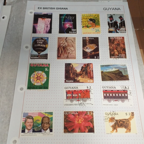 225 - Guyana small collection on 9 album pages and 1 double sided Hagner, covers period 1966 to 1989. 1966... 