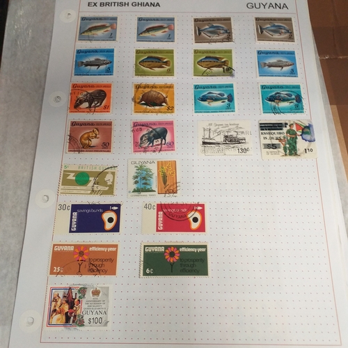 225 - Guyana small collection on 9 album pages and 1 double sided Hagner, covers period 1966 to 1989. 1966... 