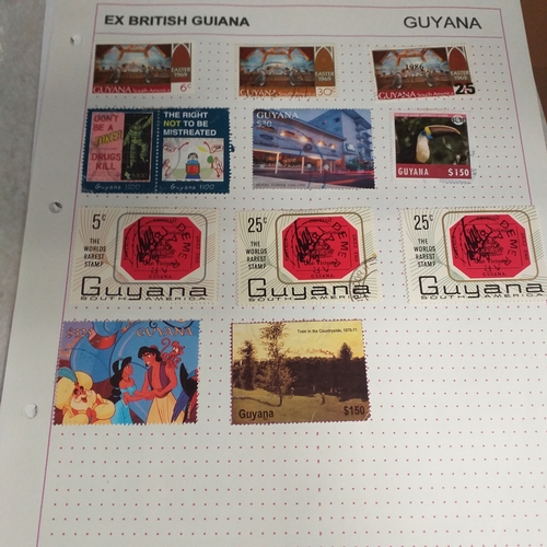 225 - Guyana small collection on 9 album pages and 1 double sided Hagner, covers period 1966 to 1989. 1966... 
