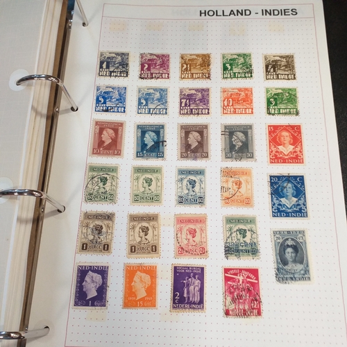 227 - Holland and colonies (Curacao, Dutch Indies, Surinam) collection in 4 ring binder, mainly used from ... 