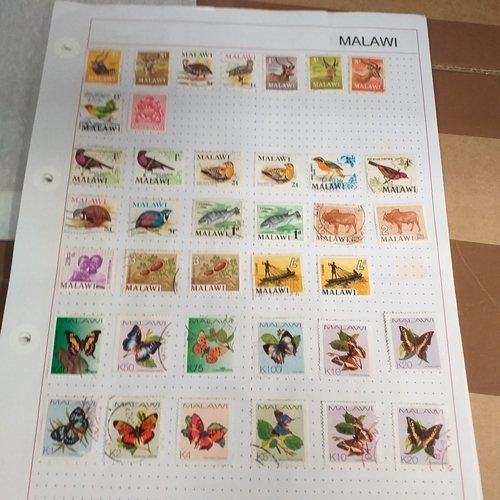 250 - Malawi small collection on 10+ album pages, mostly used covering period 1964 to mid 1990's.