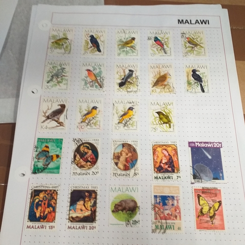 250 - Malawi small collection on 10+ album pages, mostly used covering period 1964 to mid 1990's.