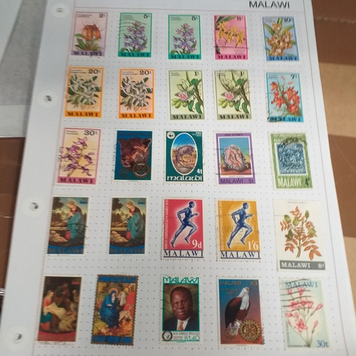 250 - Malawi small collection on 10+ album pages, mostly used covering period 1964 to mid 1990's.