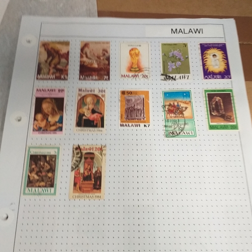 250 - Malawi small collection on 10+ album pages, mostly used covering period 1964 to mid 1990's.