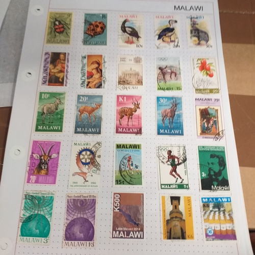 250 - Malawi small collection on 10+ album pages, mostly used covering period 1964 to mid 1990's.