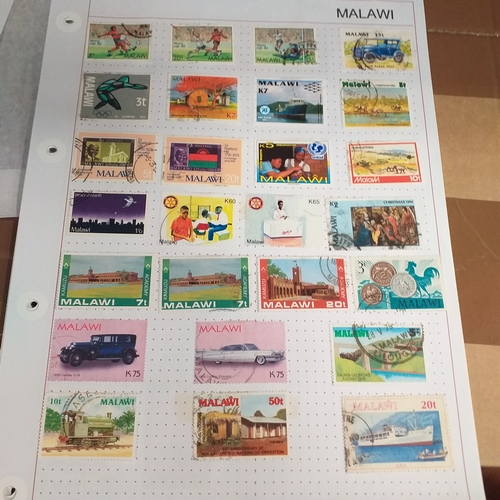 250 - Malawi small collection on 10+ album pages, mostly used covering period 1964 to mid 1990's.