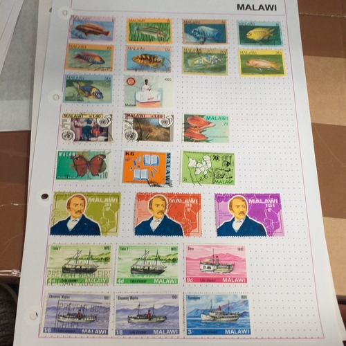 250 - Malawi small collection on 10+ album pages, mostly used covering period 1964 to mid 1990's.