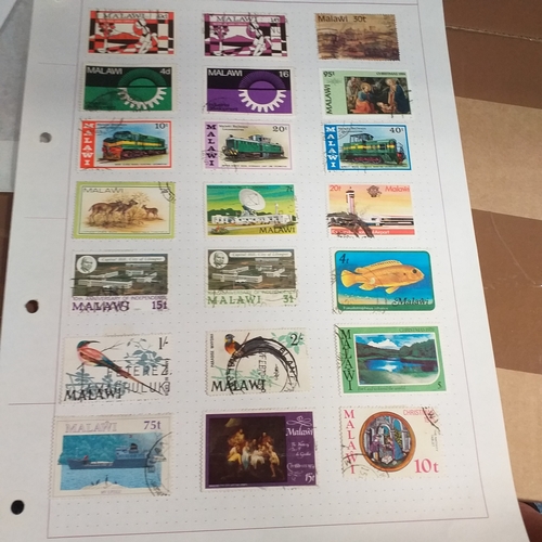 250 - Malawi small collection on 10+ album pages, mostly used covering period 1964 to mid 1990's.