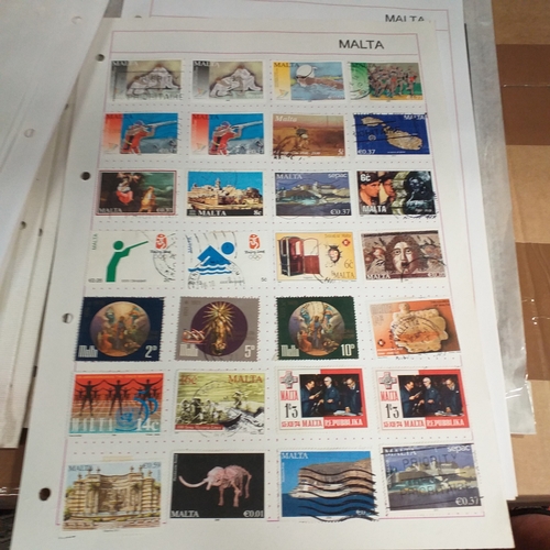 252 - Malta collection on 50+ album pages / stock cards mint used from early with strength in the later QE... 