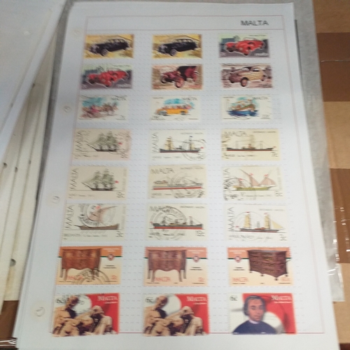 252 - Malta collection on 50+ album pages / stock cards mint used from early with strength in the later QE... 