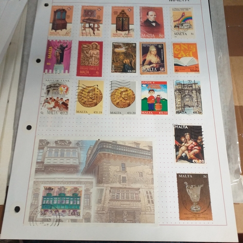 252 - Malta collection on 50+ album pages / stock cards mint used from early with strength in the later QE... 