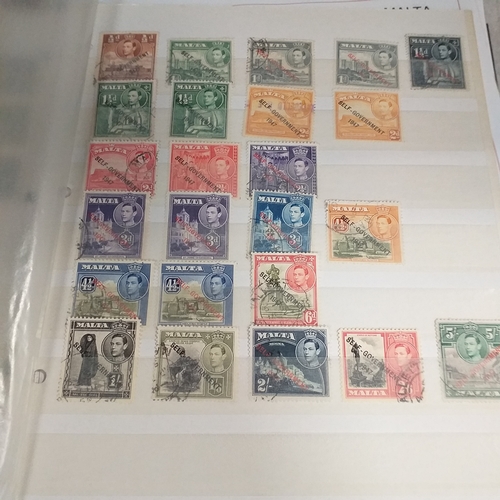 252 - Malta collection on 50+ album pages / stock cards mint used from early with strength in the later QE... 