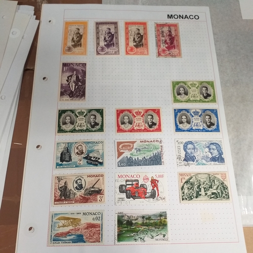 254 - Monaco collection on 14 pages mint and used, collection ranges from early to 1930's and 1960's to re... 